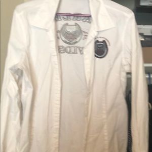 White size XL Harley Davidson button up shirt